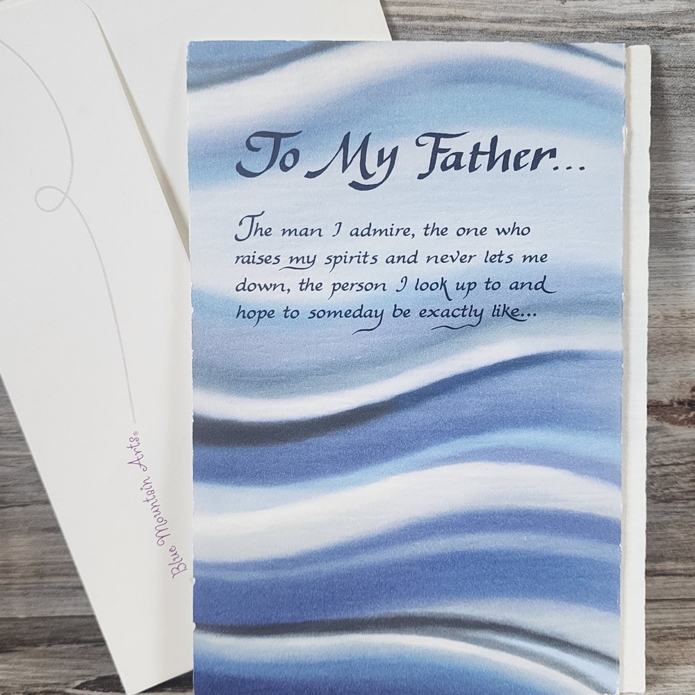 Blue Mountain Arts To My Father Greeting Card D. Marino Poem Blue Waves Envelope